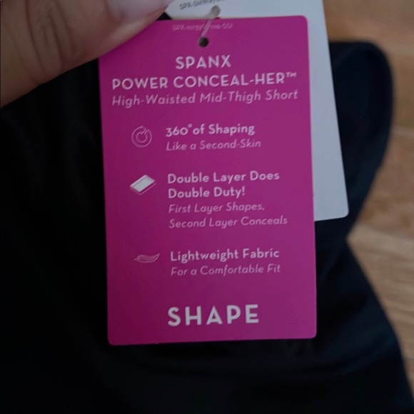 SPANX high waisted mid thigh power shorts - Picture 4 of 5
